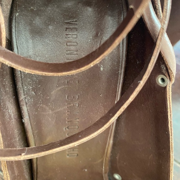 NWOT Veronique Branquinho ROOT BEER Brown Sandals - 39/8 -GLADIATOR INSPO Style - Picture 7 of 12